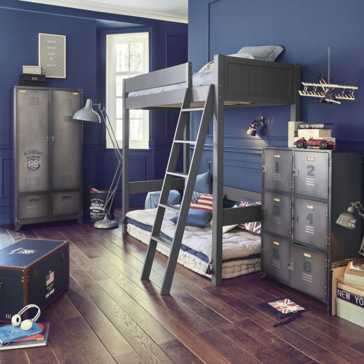 Blauwe canvas koffer-Princeton ambiance-9