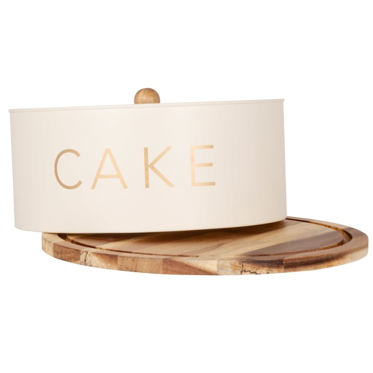 Plateau À Gâteau Rond Argenté De 30,5 Cm Et Boîte À