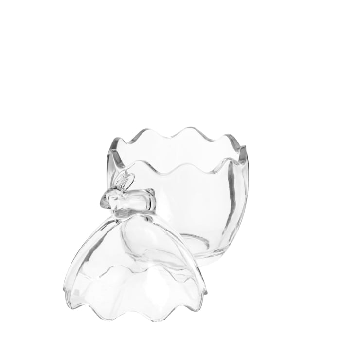 Bonbonnière en verre recyclé transparent et couvercle en liège H19 Bonbonnière en verre recyclé transparent et couvercle en liège H19
