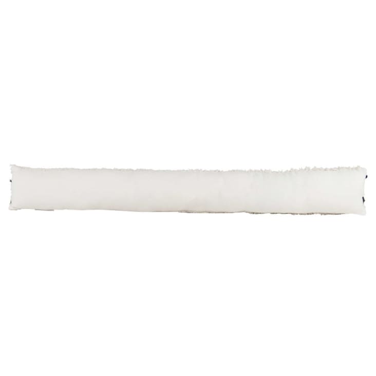 Boudin de porte en coton, tufté blanc et noir 90cm-TUFT cropped-2