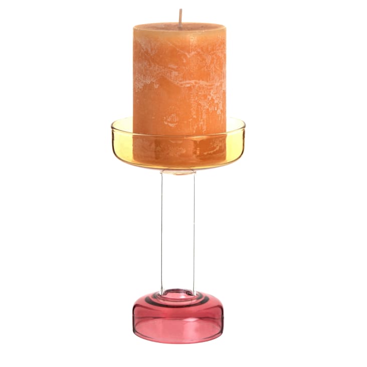Bougeoir En Verre Transparent Suédé 4 Cm - Idéal Pour Bougies Flambeaux Dîner - Vendu Sans Bougie