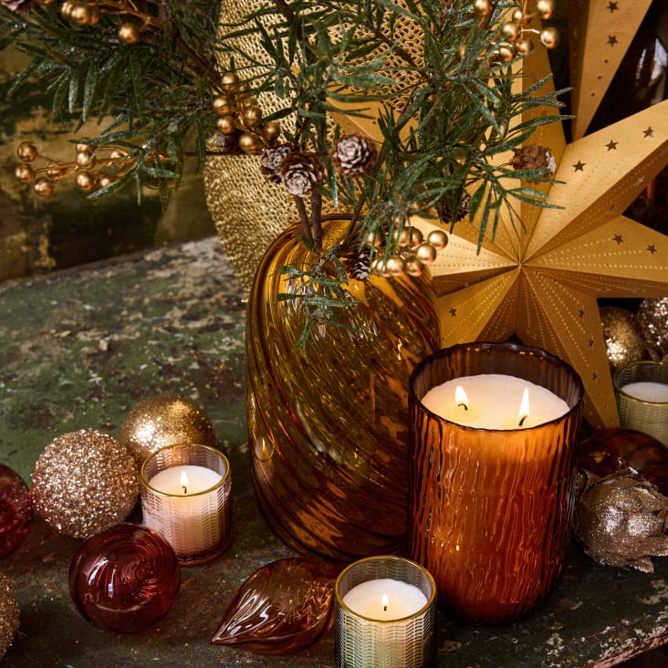 Boule de Noël dorée Étincelle Maisons du Monde