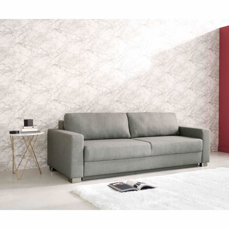 Bout de canapé en marbre clair et métal doré-Odyssee ambiance-8