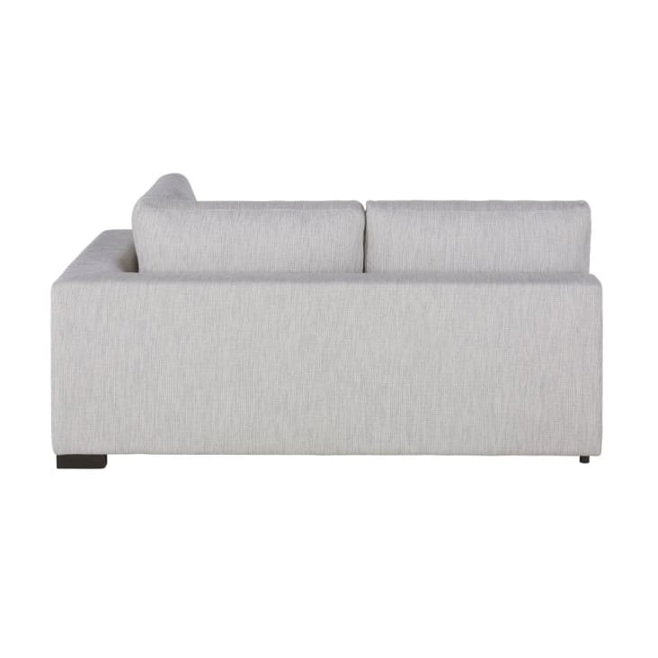 Bracciolo destro per divano componibile a 2 posti in tessuto riciclato grigio  chiaro chiné Terence