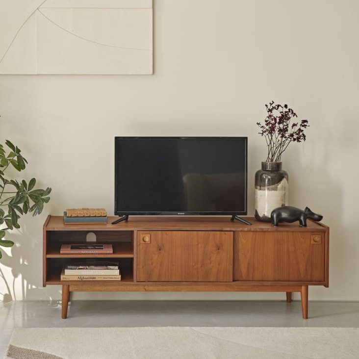 speling Onzuiver Overzicht Bruin vintage tv-meubel met 2 deuren | Maisons du Monde