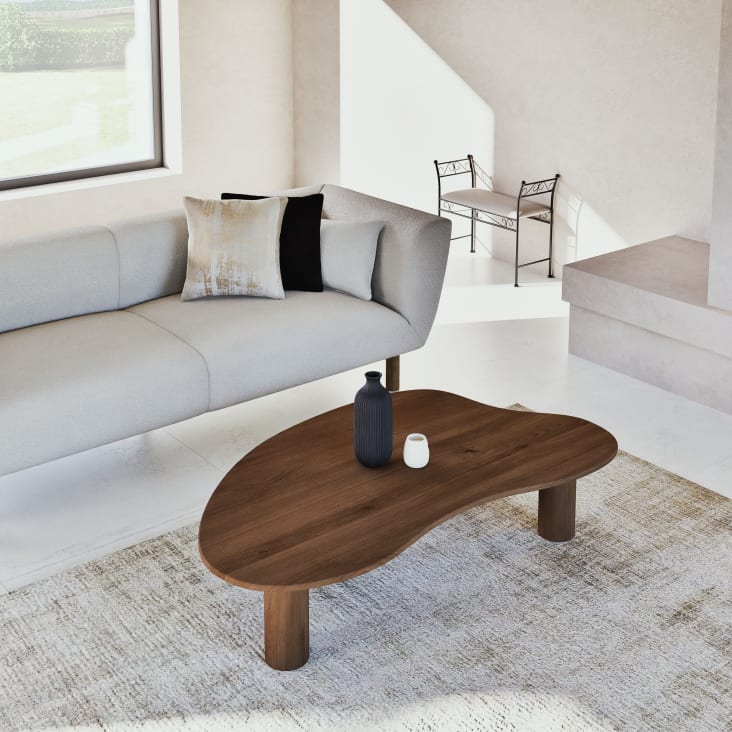 Bruine ovale salontafel van massief acaciahout L145 Sacramento Bruine ovale salontafel van massief acaciahout L145 Sacramento