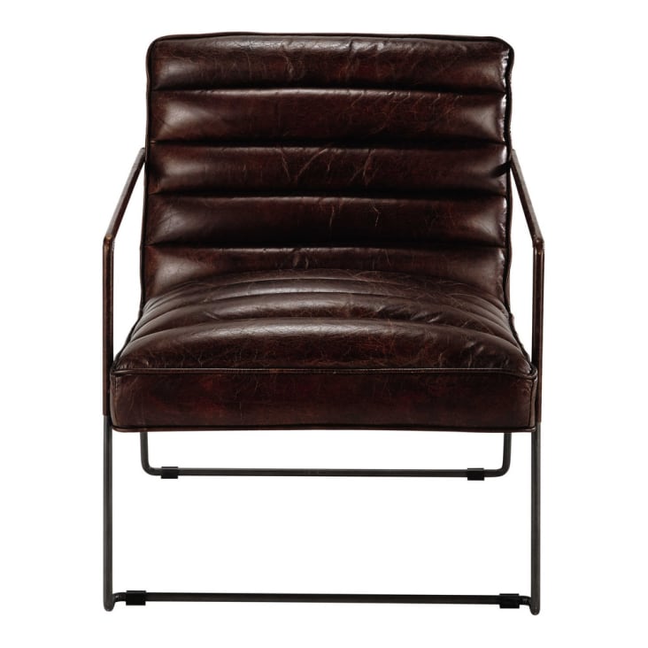 Bruinleren fauteuil-Pearl cropped-2