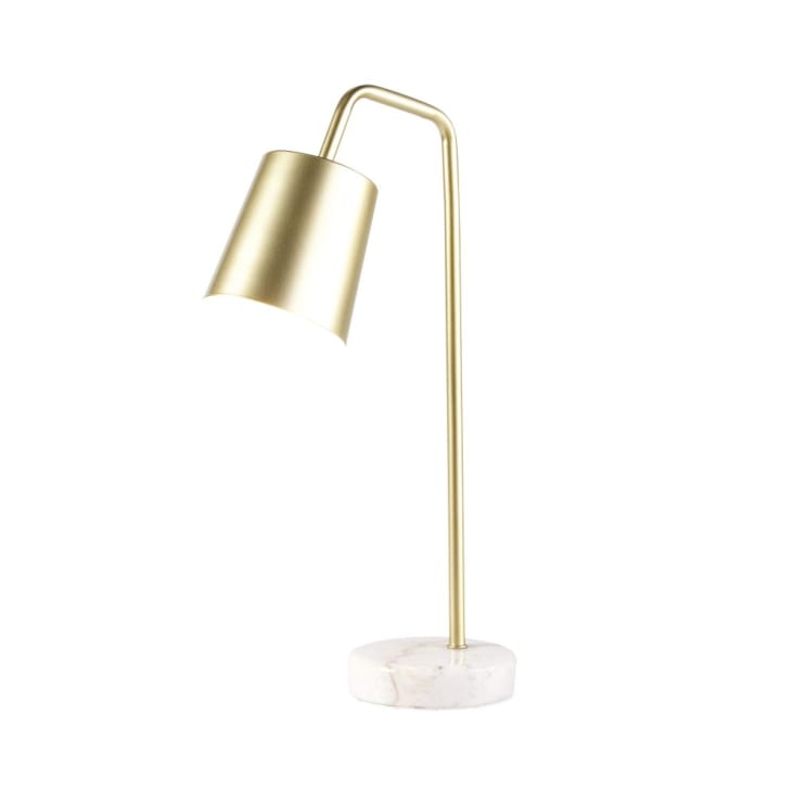 Bureaulamp van verguld metaal en wit marmer-ZEN MARKET cropped-3