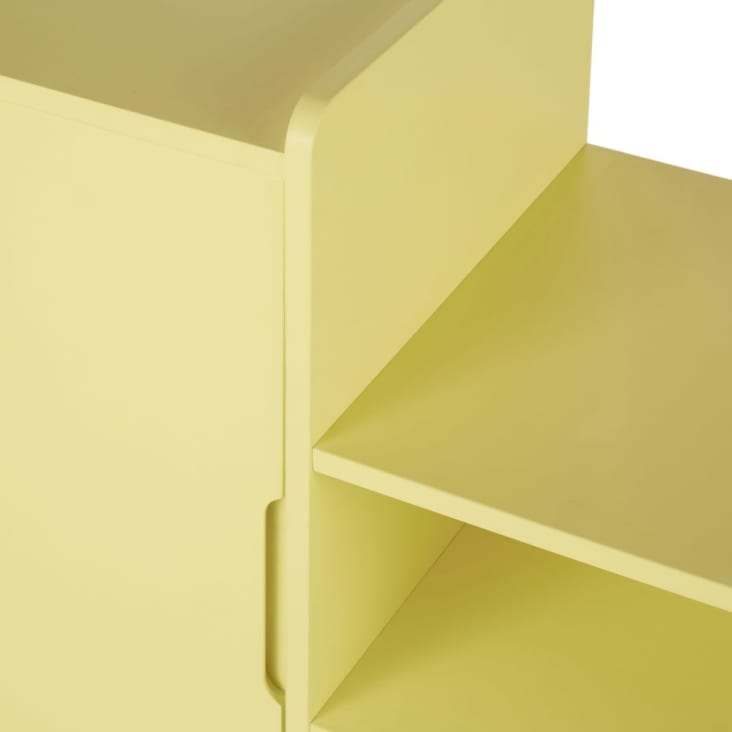 Cabinet de rangement 1 porte 2 niches jaune-Tampico cropped-3