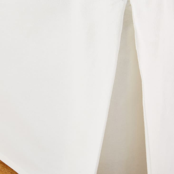 Cache-sommier 140x190 en coton et lin lavé blancs Morphee