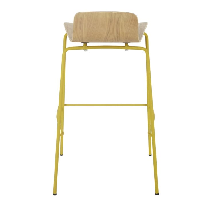Cadeira de bar profissional amarela e imitação freixo-Quimby Business cropped-3
