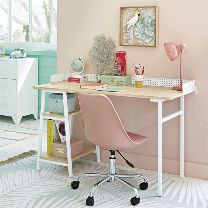 Cadeira de escritório com rodas cor-de-rosa-Bristol ambiance-5