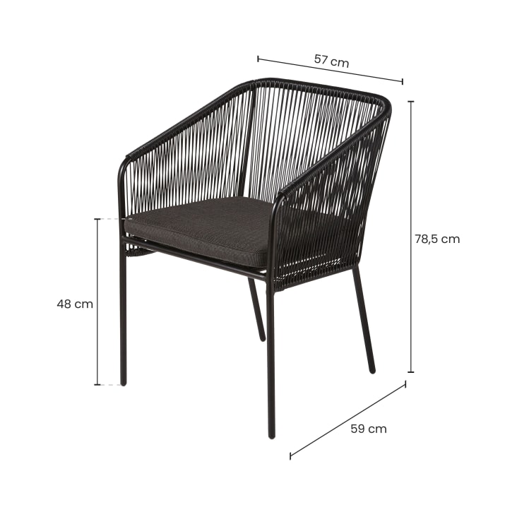 Cadeira de jardim preta-Arun detail-5