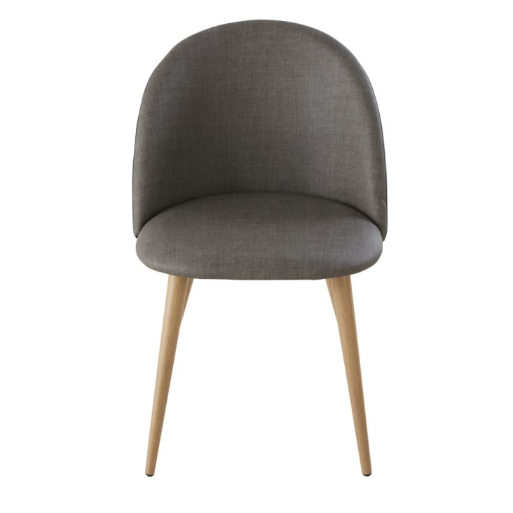 Cadeiras profissionais vintage cinzento carvão e metal imitação carvalho (x2)-Mauricette BUSINESS cropped-3