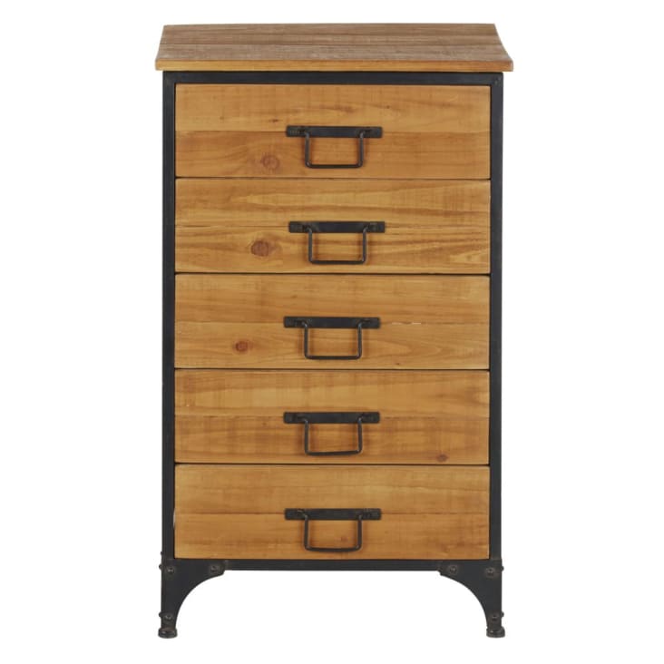 Cajonera con 5 cajones de metal negro MARCELINO Maisons du Monde