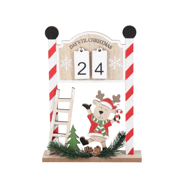 Recinzione Natalizia Decorativa In Legno Plastica - Bianco Multicolore, 98x30x1,5 Cm, Per Esterni/Interni