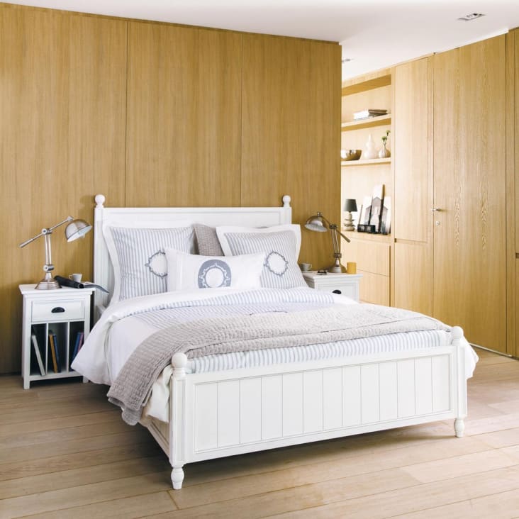 Banco pie de cama de madera de alamo - 120 x 60 x 25 cm