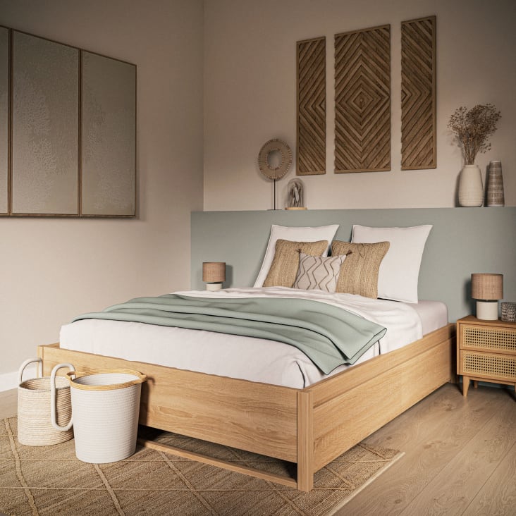 Maison Exclusive Estructura de cama con cajones doble blanco 135x190 cm