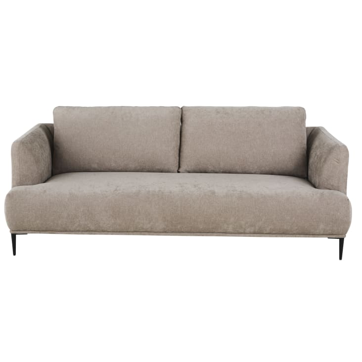 Maisons du Monde Canapé Velours 3 Places Laiton Brossé