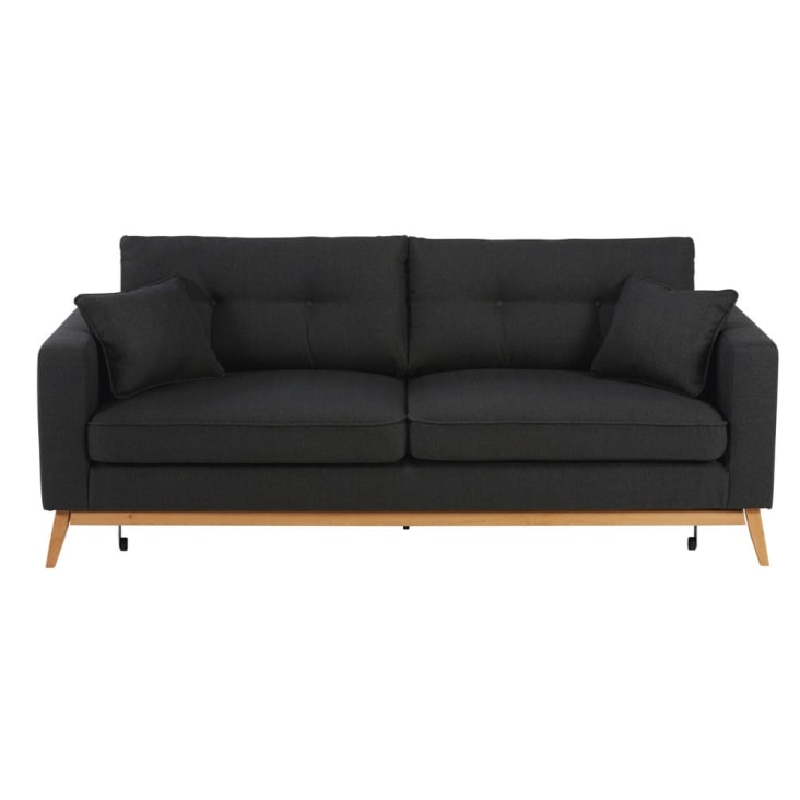 Canapé convertible style scandinave 3/4 places gris anthracite-Brooke