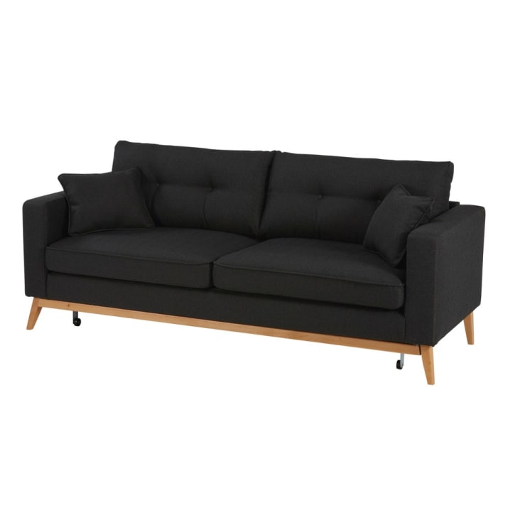 Canapé convertible style scandinave 3/4 places gris anthracite-Brooke cropped-3