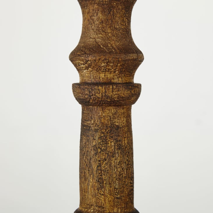 Candeeiro de pé de madeira de mangueira com abajur cor linho altura 162-GUSTAVE cropped-2