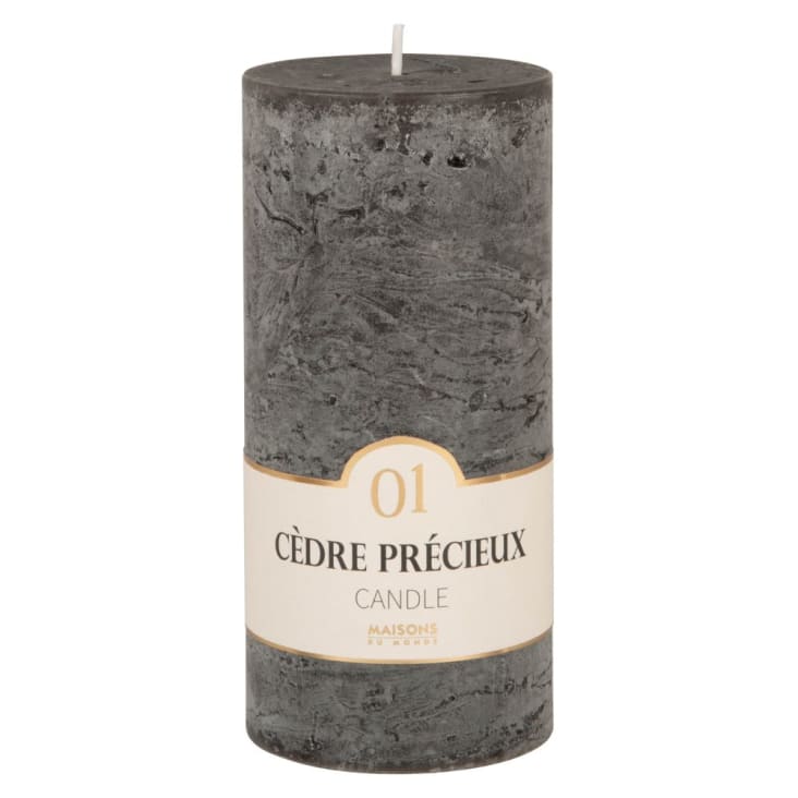 Candela profumata grigio scuro alt. 15 cm 490g COLORAMA