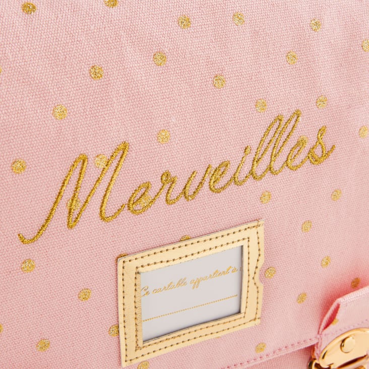 Cartable rose a pois dores Merveilles Maisons du Monde