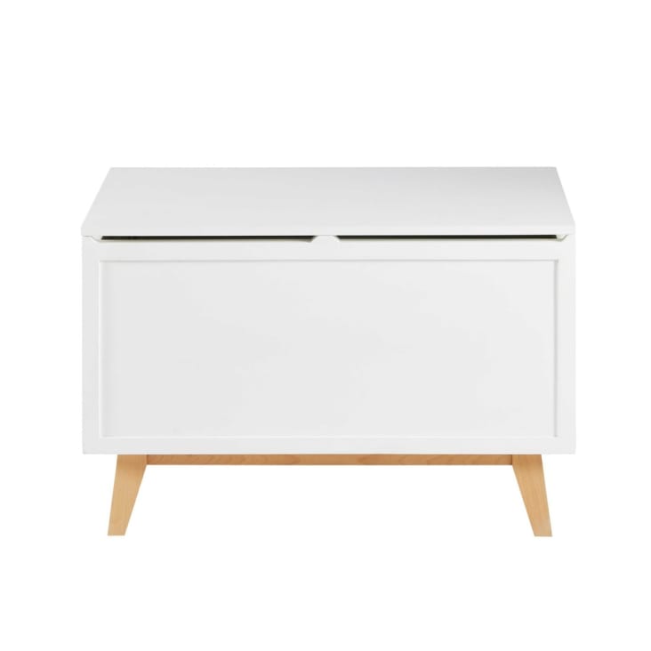 Cassapanca E Libreria Bianca Per Bambini - 58x38 Cm, In MDF E Pino - Ideale Per Camera Dei Piccoli