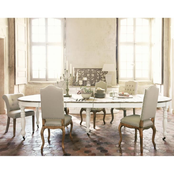 Ensemble de 4 meubles pour salle à manger coloris frêne blanc et ch