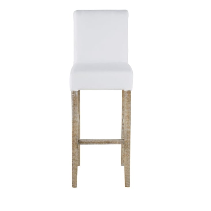 Chaise de bar à housser pieds en pin blanchi H77-Margaux cropped-2