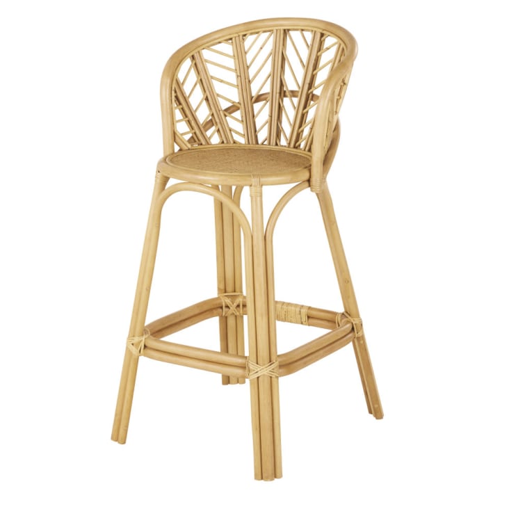 Chaise de bar en rotin H76 Meloa Maisons du Monde