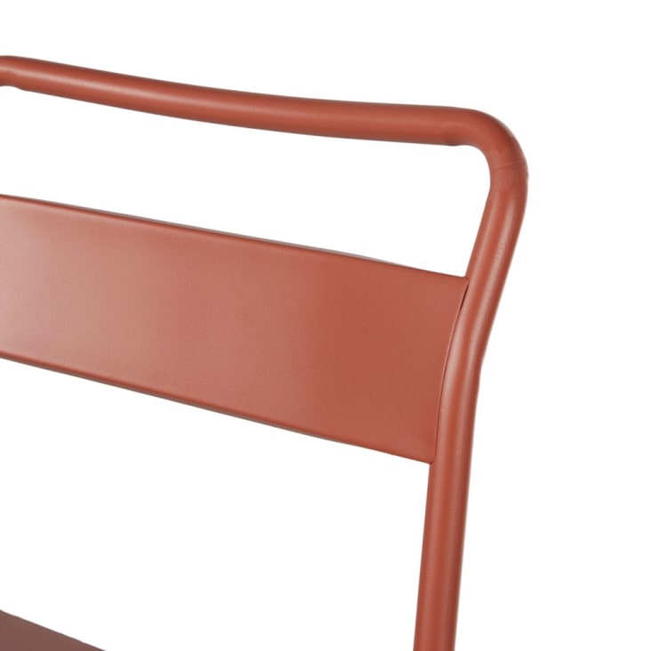 Chaise de bar professionnelle en métal terracotta-Belleville Business cropped-3