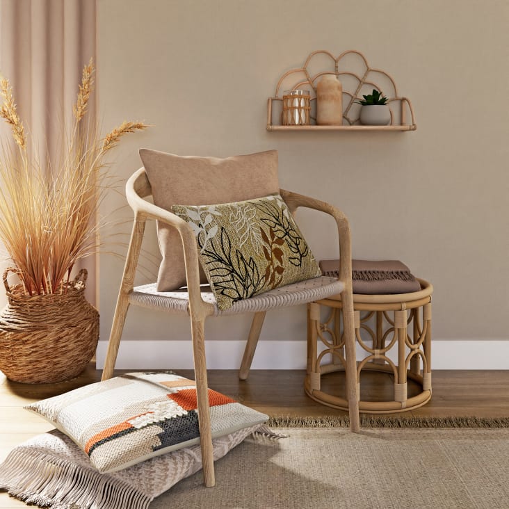 Chaise en frêne et assise en corde beige-Mangrove ambiance-6