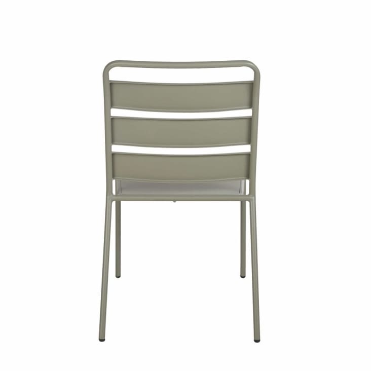 Chaise en métal vert kaki-Belleville cropped-5