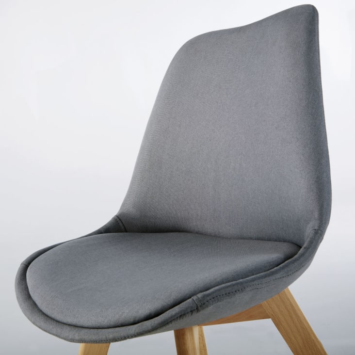 Chaise en tissu gris foncé et hêtre-Ice cropped-4