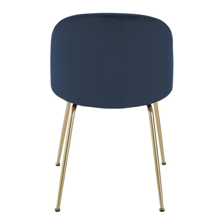 Chaise en velours bleu foncé-Ginette cropped-3