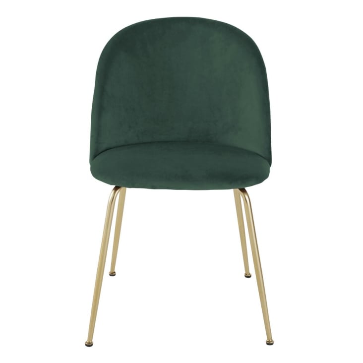 Chaise en velours vert forêt-Ginette cropped-2