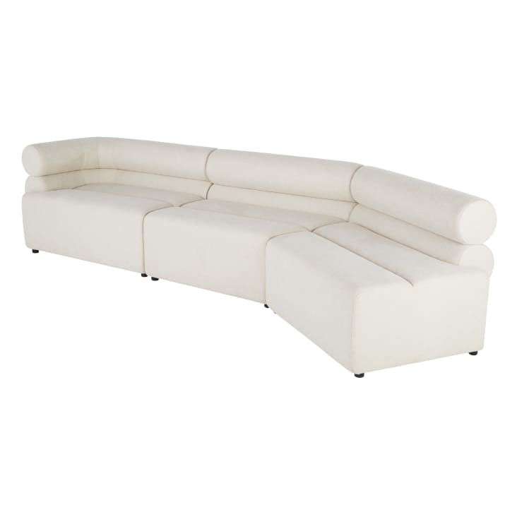 Chaise longue voor modulaire zetel in gerecycleerde stof voor