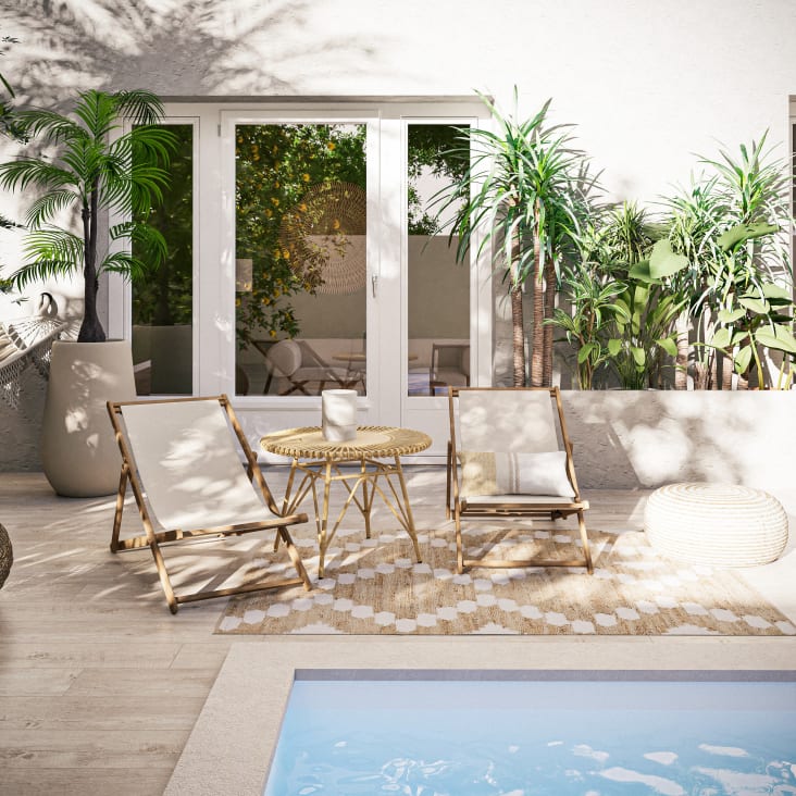 Chaiselongue Klappliegestuhl Ecru Aus Massivem Geklebtes Holz chaiselongue-klappliegestuhl-ecru-aus-massivem-geklebtes-holz