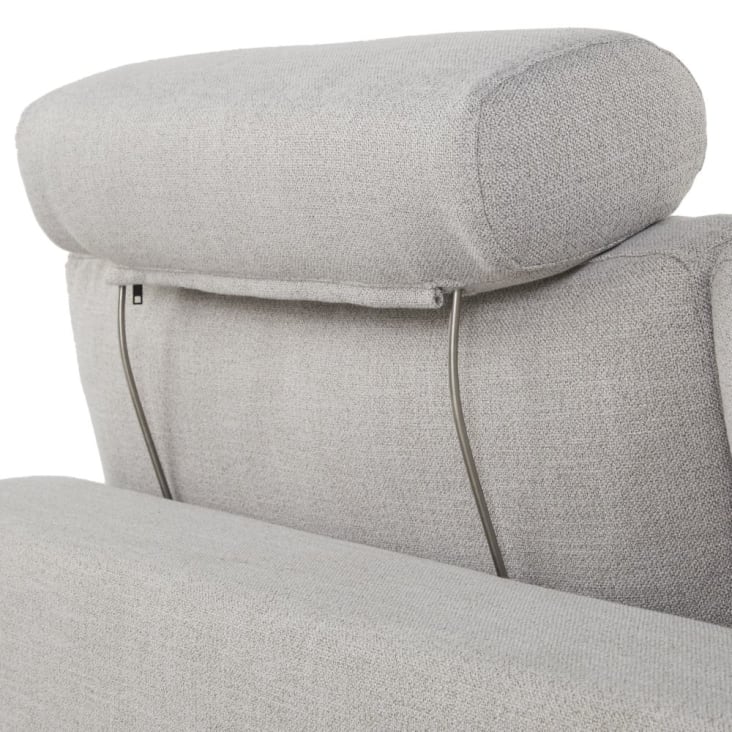 Chauffeuse per divano componibile 2 posti grigio chiaro Terence