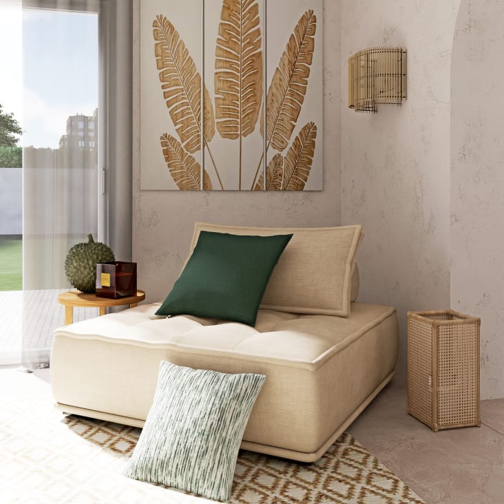 Chauffeuse per divano componibile color sabbia-Elementary ambiance-7