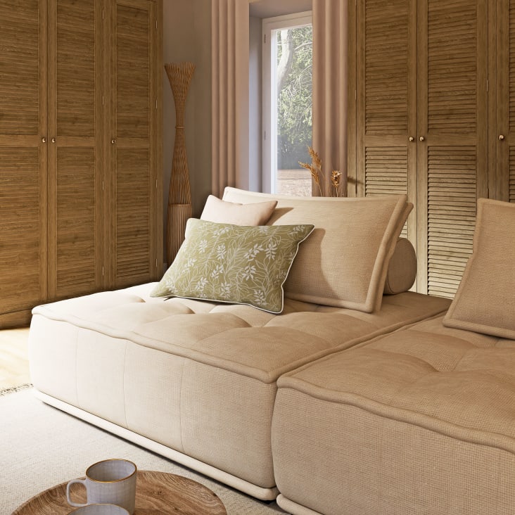 Chauffeuse per divano componibile color sabbia-Elementary ambiance-6