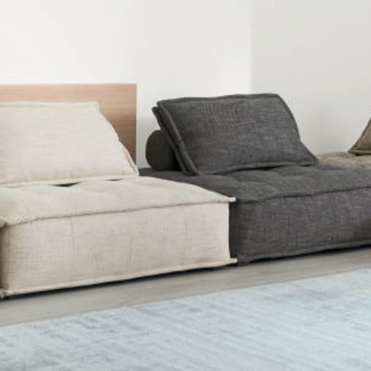 Chauffeuse per divano componibile color sabbia-Elementary ambiance-14