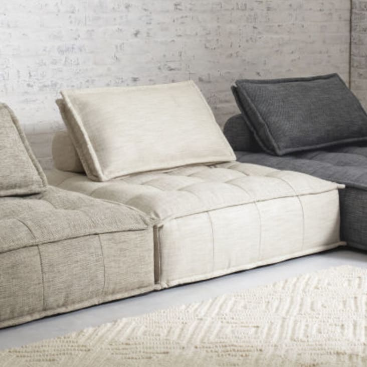 Chauffeuse per divano componibile color sabbia-Elementary ambiance-11