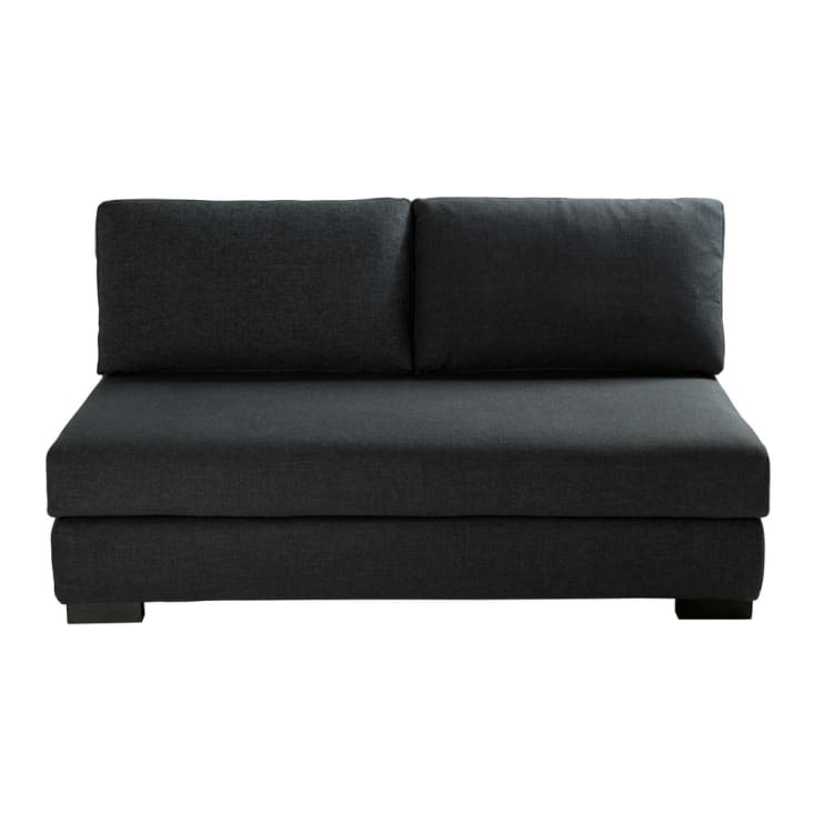 Chauffeuse pour canapé modulable 2 places gris anthracite Terence