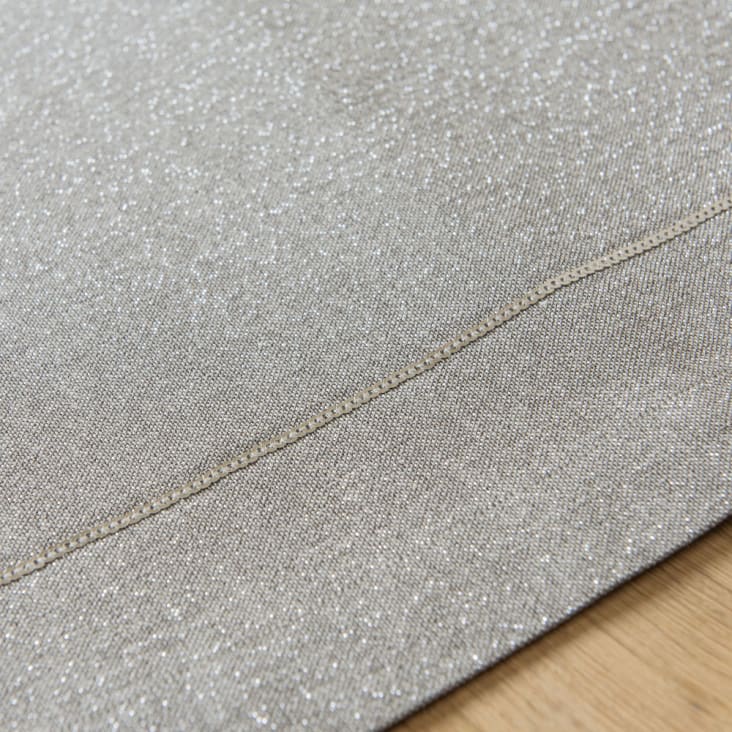 Chemin de table lin fougere marine, chemin de table mariage pas cher
