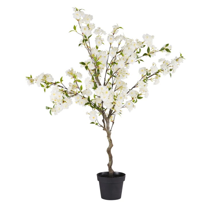 Amerique Albero Artificiale Fiori Di Ciliegio Bianco Con Vaso | Tocco Naturale Per Interni