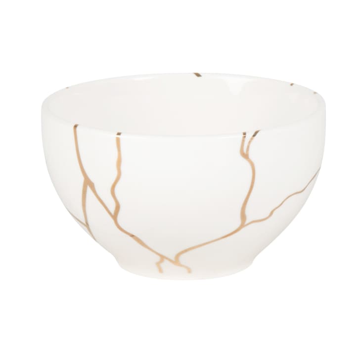 Ciotola Kintsugi Seletti In Porcellana Con Oro 24kt - Design Artistico Giapponese - Foto 12