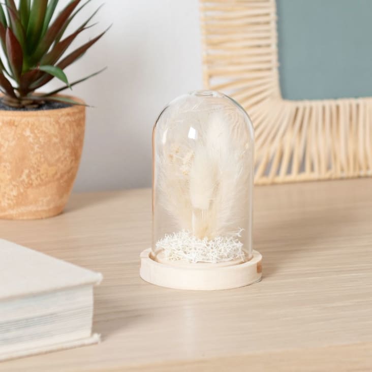 Mini cloche en verre et fleurs séchées - GreenPompon